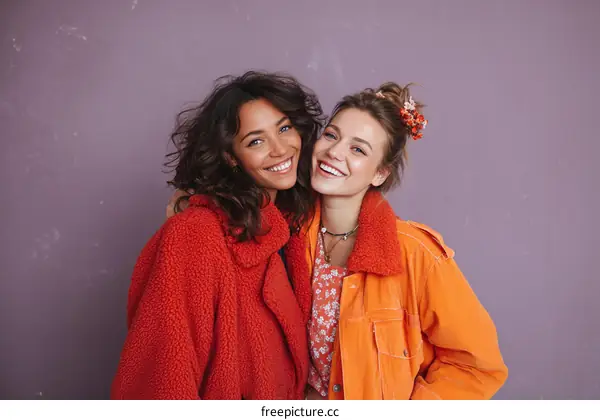 Two Women Smiling Friendship Portrait