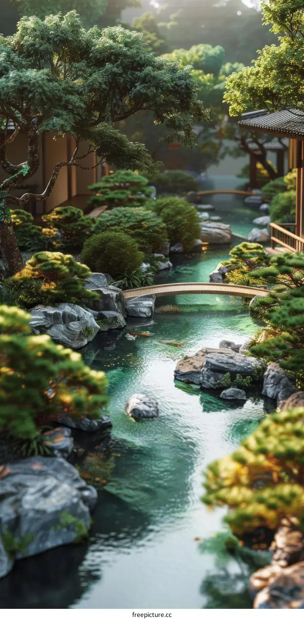 Peaceful Japanese Garden Zen Landscape