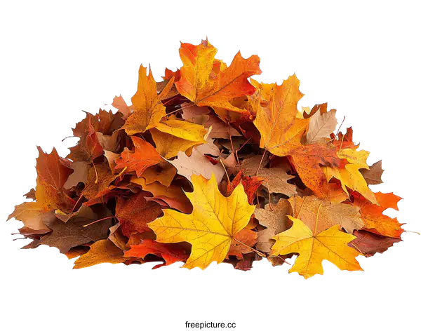 [Transparent Background PNG]Autumn Leaves Pile Background Image