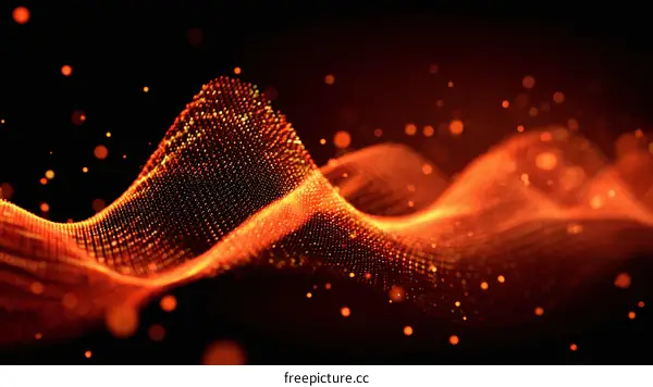 Abstract Waveform of Orange Particles