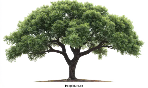 [Transparent Background PNG]Majestic Green Tree Isolated on White Background