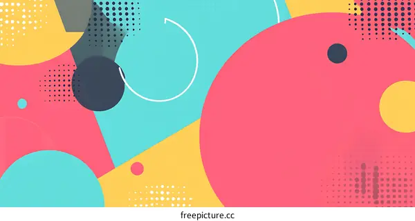 Abstract Geometric Shapes Colorful Background