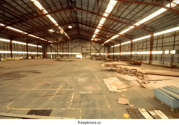Abandoned Industrial Warehouse Interior