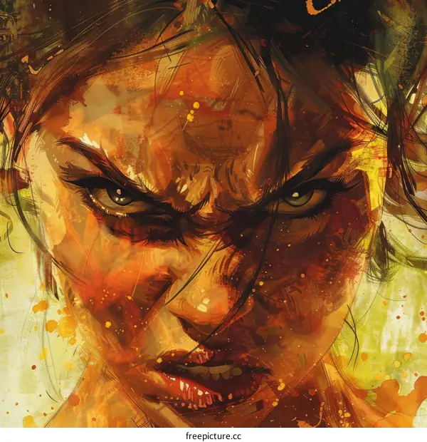 portrait of a woman with brown hair and green eyes