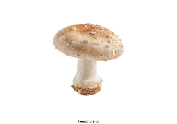 [Transparent Background PNG]Single Mushroom Food Studio Photography