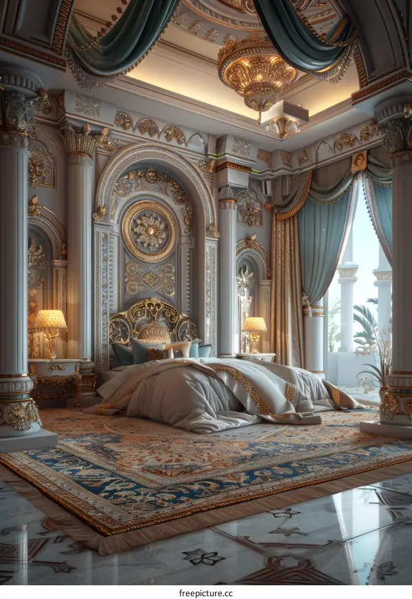 Luxury Bedroom Interior Design Illustration