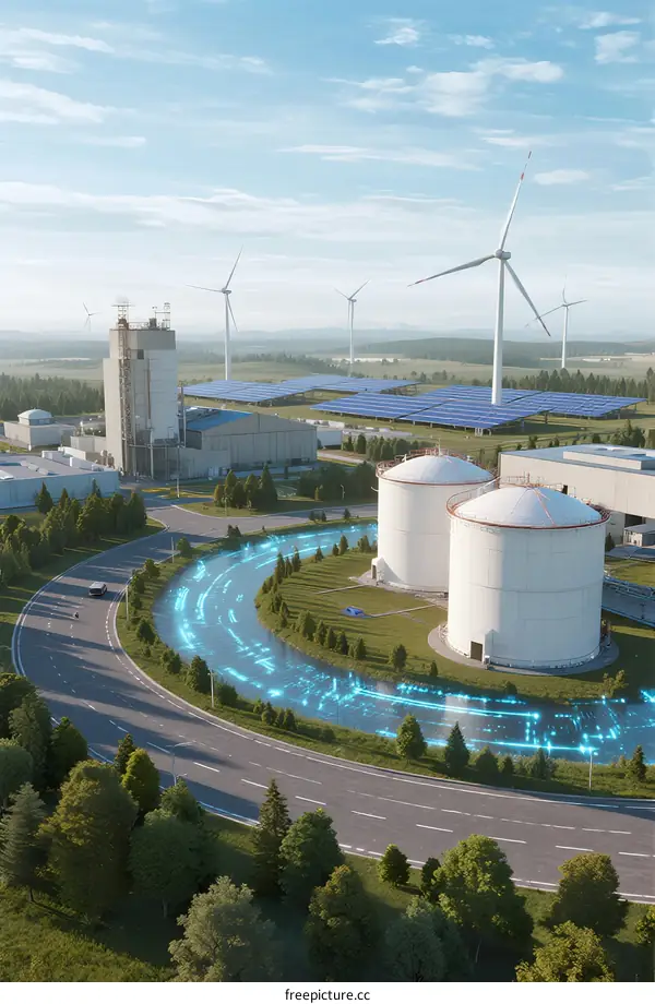 Sustainable Energy Production with Wind Solar and Storage Facilities