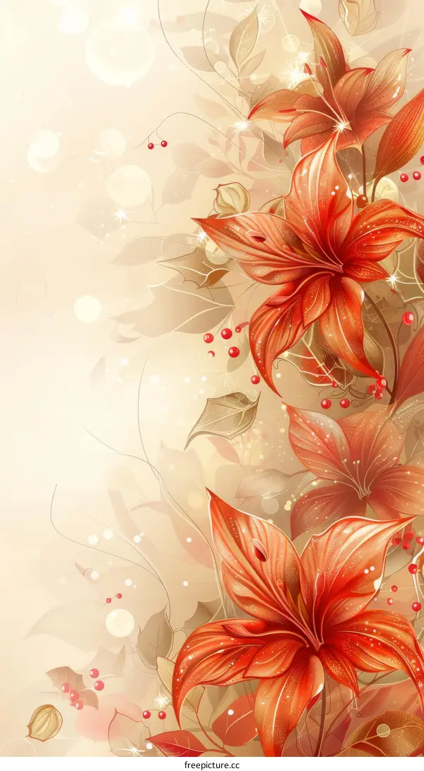 Elegant Lilies Blooming