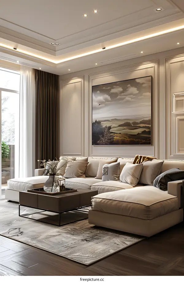 Modern minimalist living room