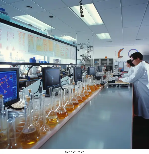 Scientists working in a laboratory