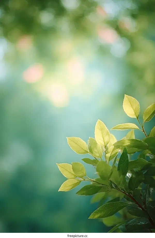 Fresh Green Leaves in Soft Light