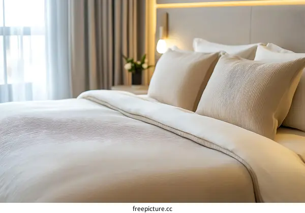 Elegant Modern Bedroom with Soft Bedding