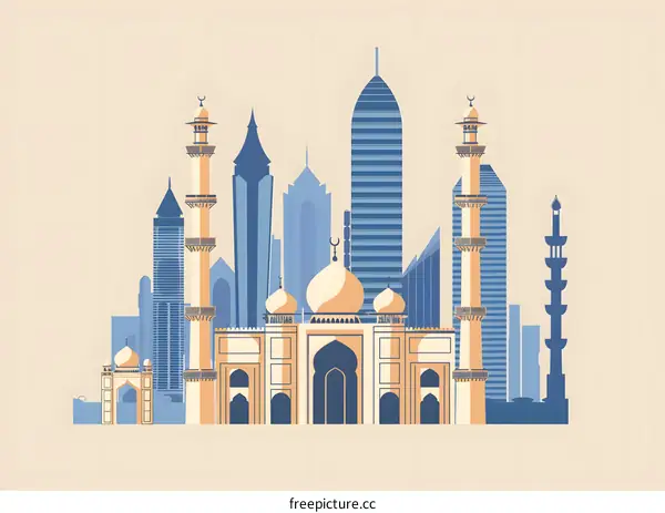 Modern Islamic Architecture Skyline