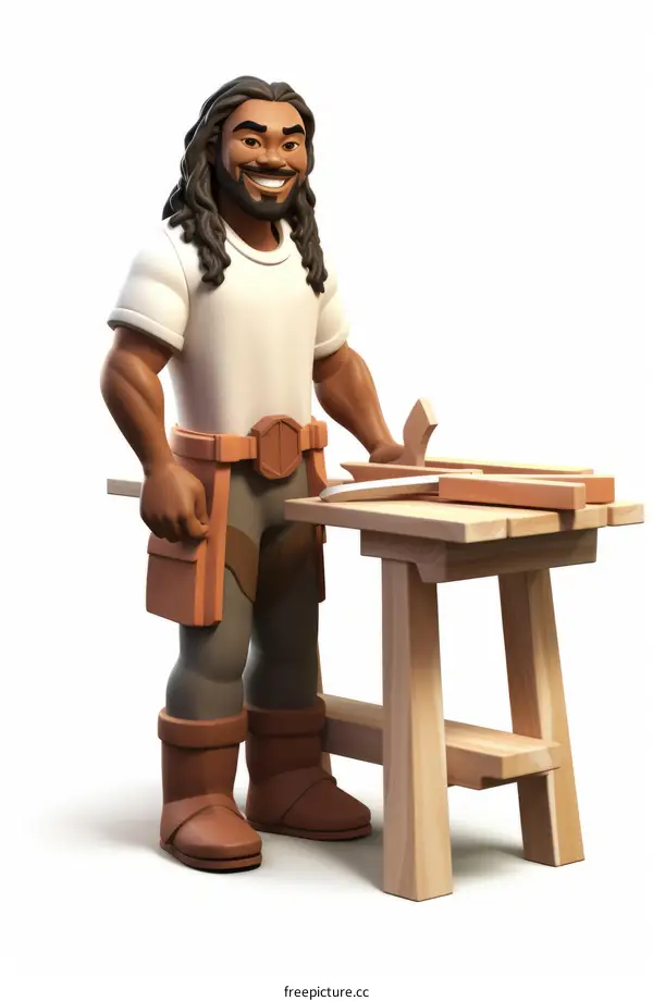 Blacksmith with Long Hair