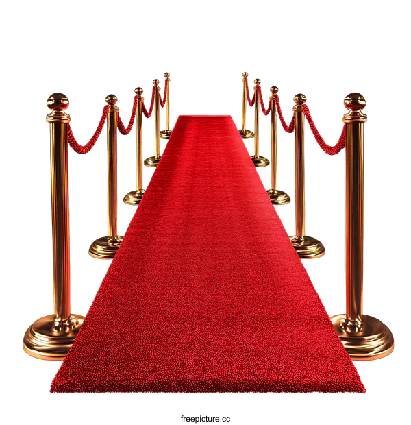 [Transparent Background PNG]Red Carpet Pathway for Special Events