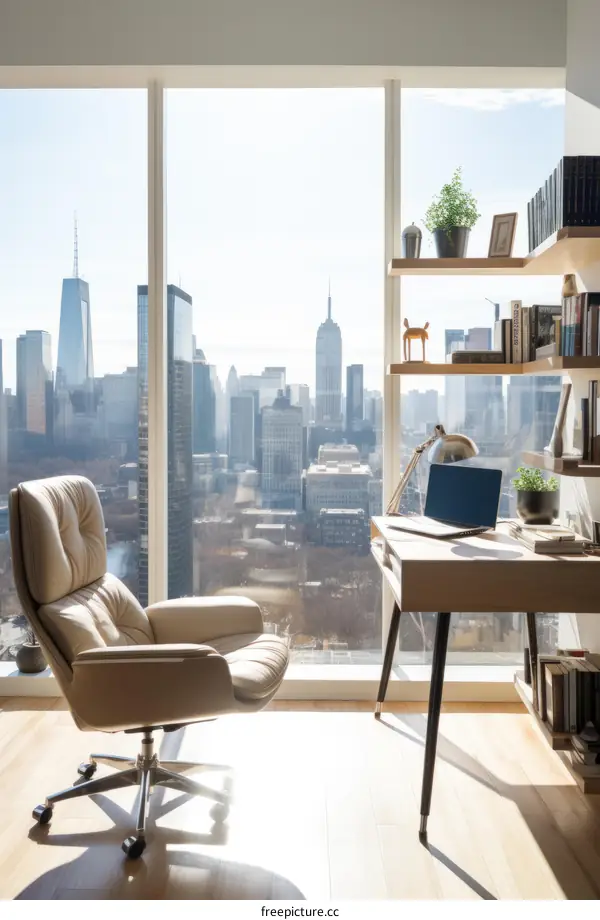 Office with a view of the city