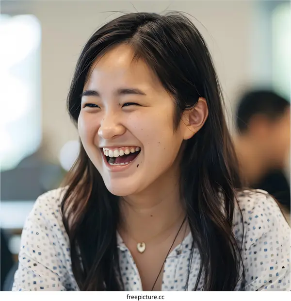 Smiling Asian Woman Portrait