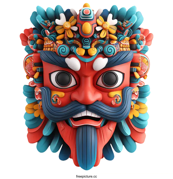[Transparent Background PNG]Colorful Decorative Mask Illustration