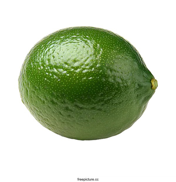 [Transparent Background PNG]Fresh Green Lime Isolated On White Background