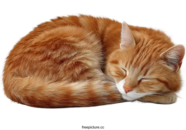 [Transparent Background PNG]Ginger Cat Nap