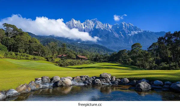 Majestic Mountains and Lush Golf Course