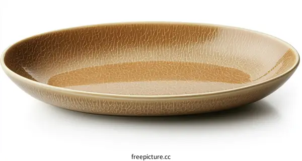 Elegant Oval Serving Dish with Textured Design