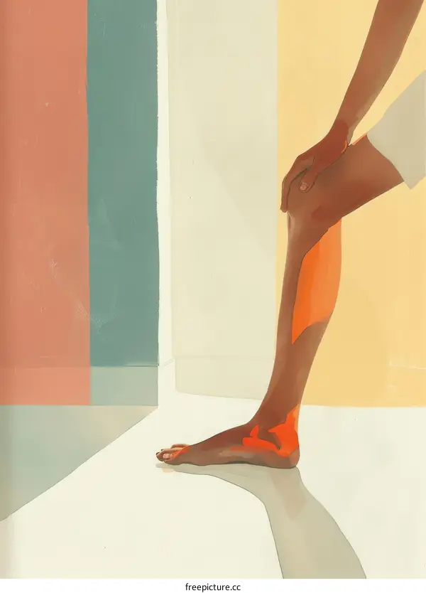 A person with leg pain