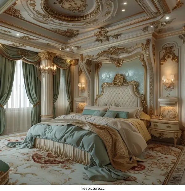 Luxury Bedroom Interior Design with Ornate Details