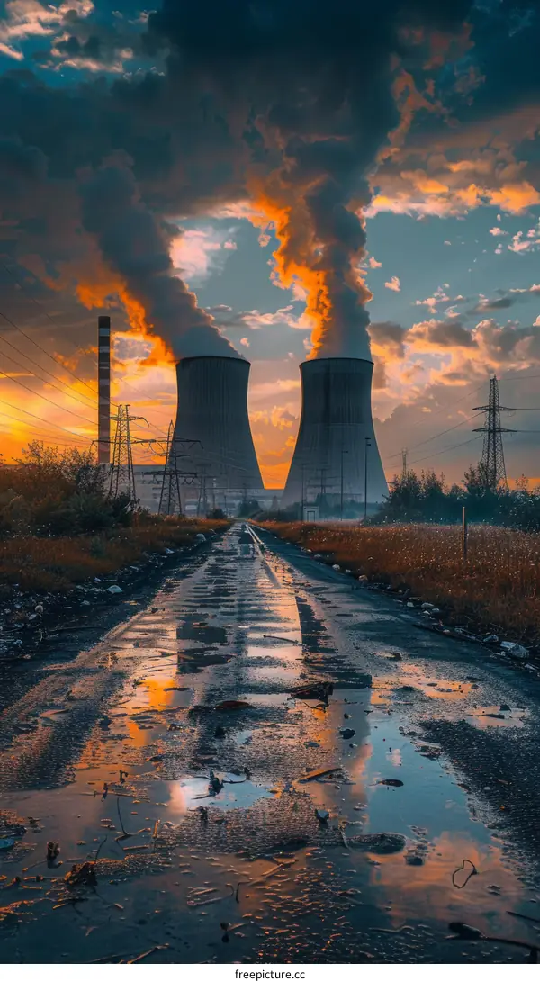 Sunset over the Power Plant