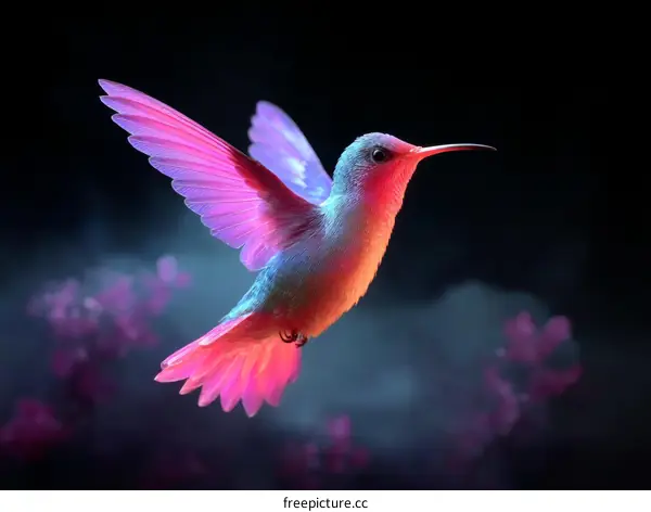 A Vibrant Hummingbird in Flight