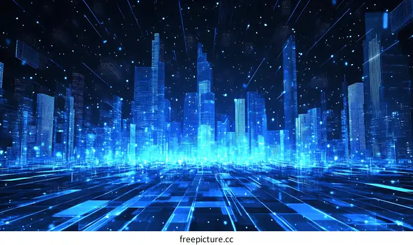 Futuristic Digital Cityscape