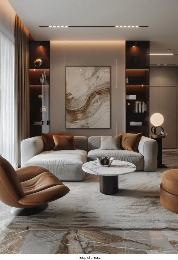 Modern minimalist living room