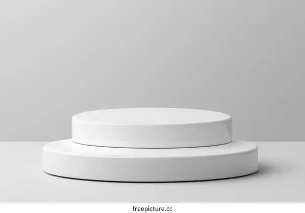 White Geometric Minimalist Product Display Stand