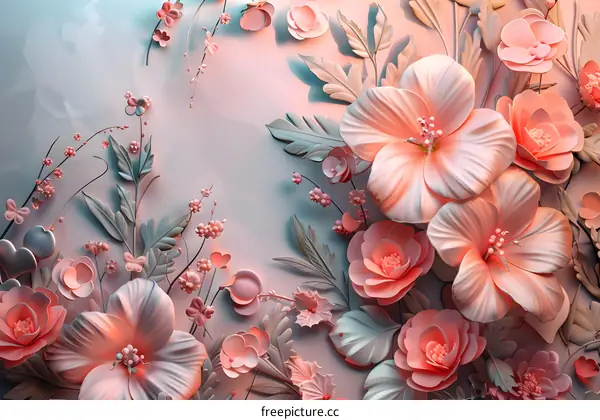 3D flower wallpaper