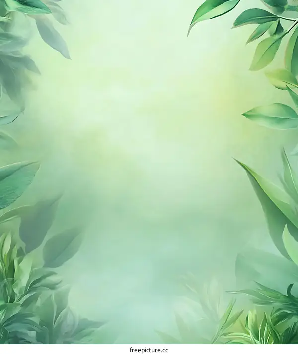 Green Leaves and Soft Blurred Background