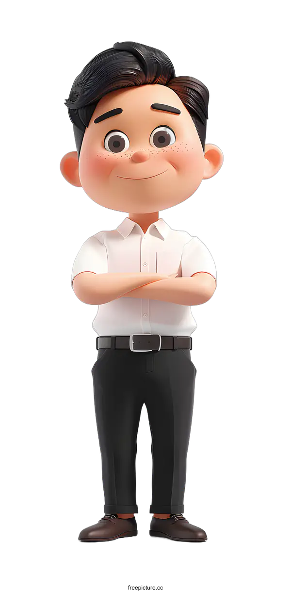 [Transparent Background PNG]3d rendering of a businessman