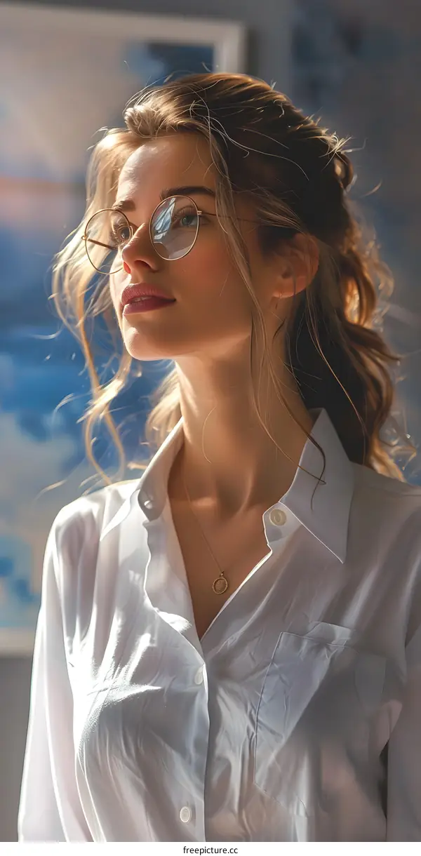 Portrait of a Blonde Model