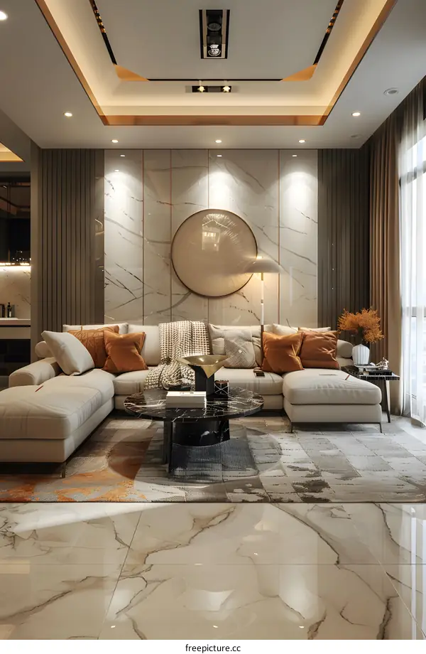 Modern minimalist living room design renderings