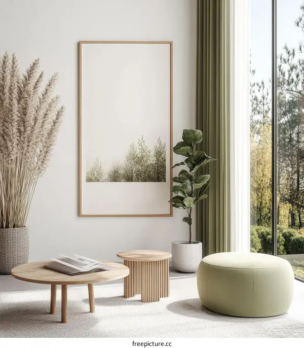 Modern Minimalist Living Room Illustration