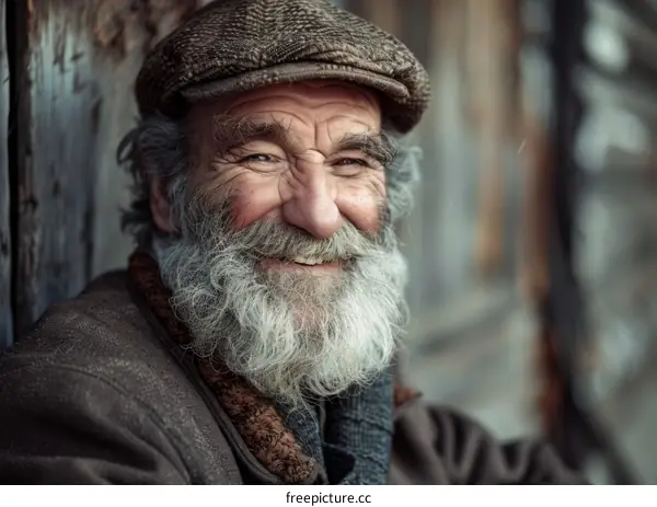 Portrait of a Smiling Elderly Caucasian Man