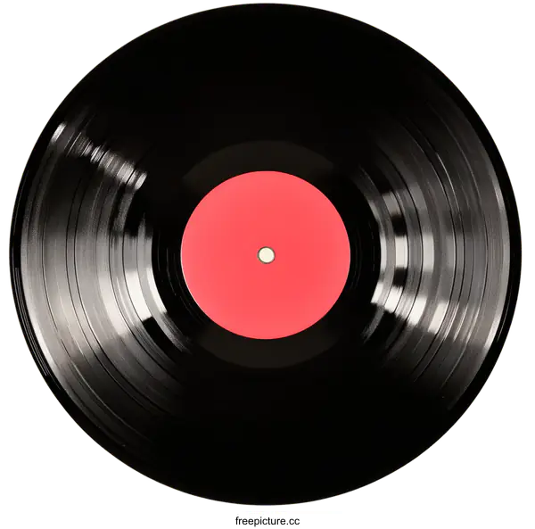 [Transparent Background PNG]Vintage Vinyl Record Close Up