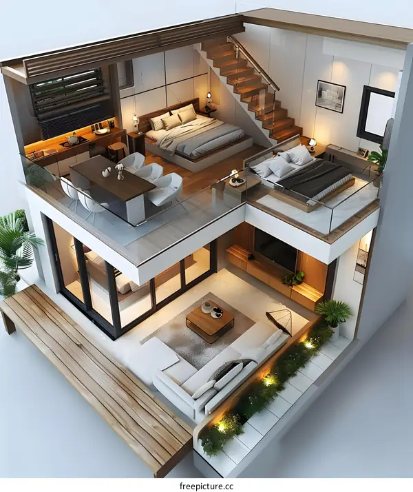 Interior Design of Duplex Apartment