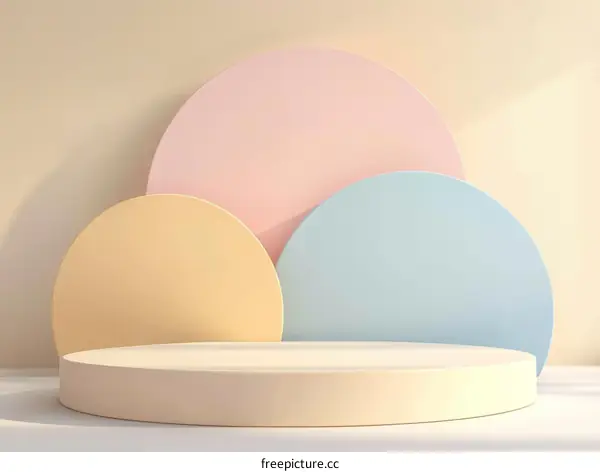 Pastel Colored Circle Display Platform