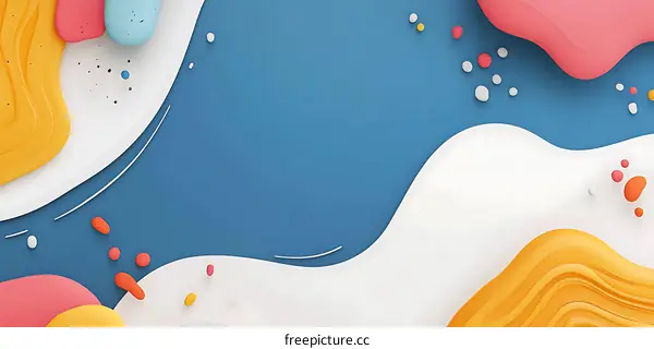 Abstract Colorful Shapes Design With Copy Space