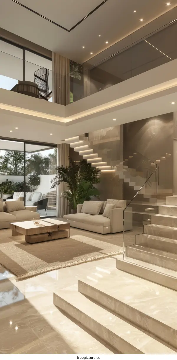 Bright and Airy Contemporary Living Room Interior Design