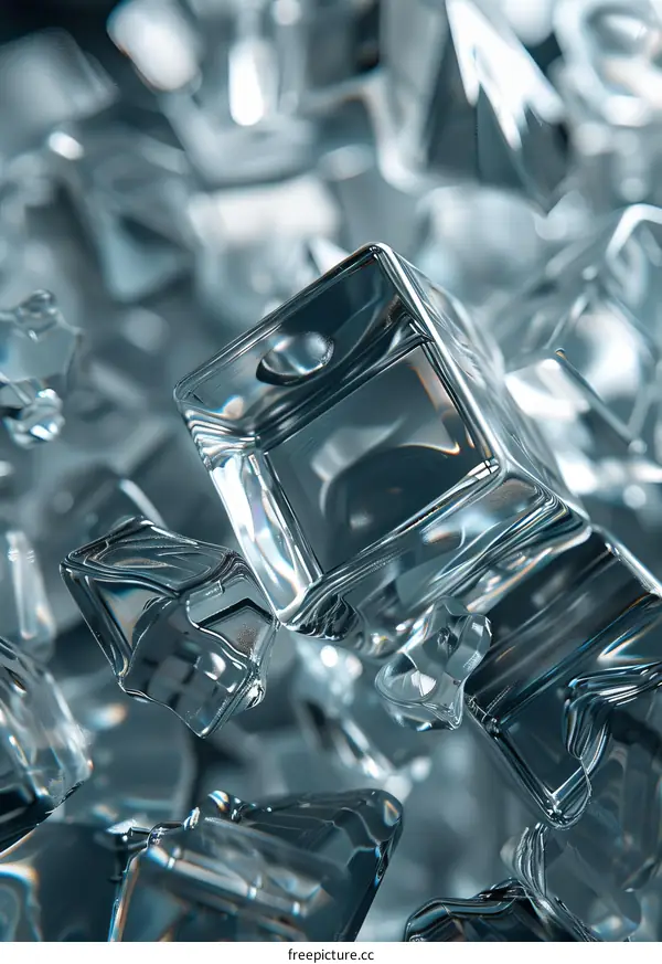3D Render of Frozen Ice Cube