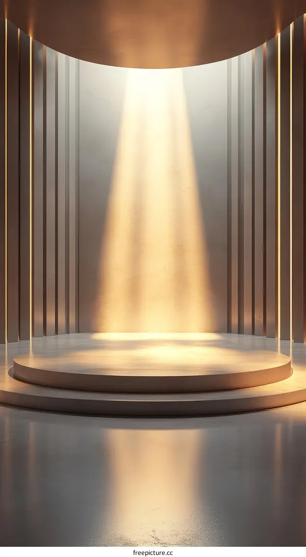 Modern Minimalist Circular Stage Design