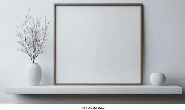 Empty Frame with Minimalist Decoration
