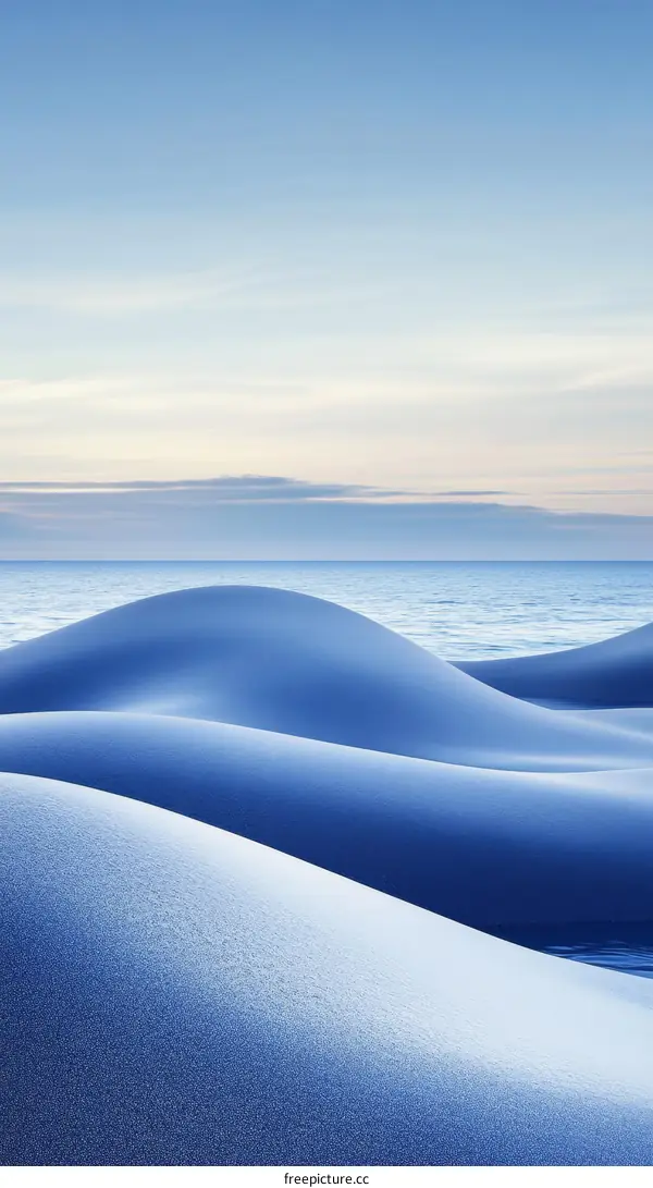 Winter Landscape with Snow Covered Dunes