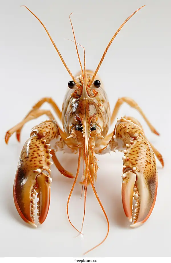 A close up of a lobster